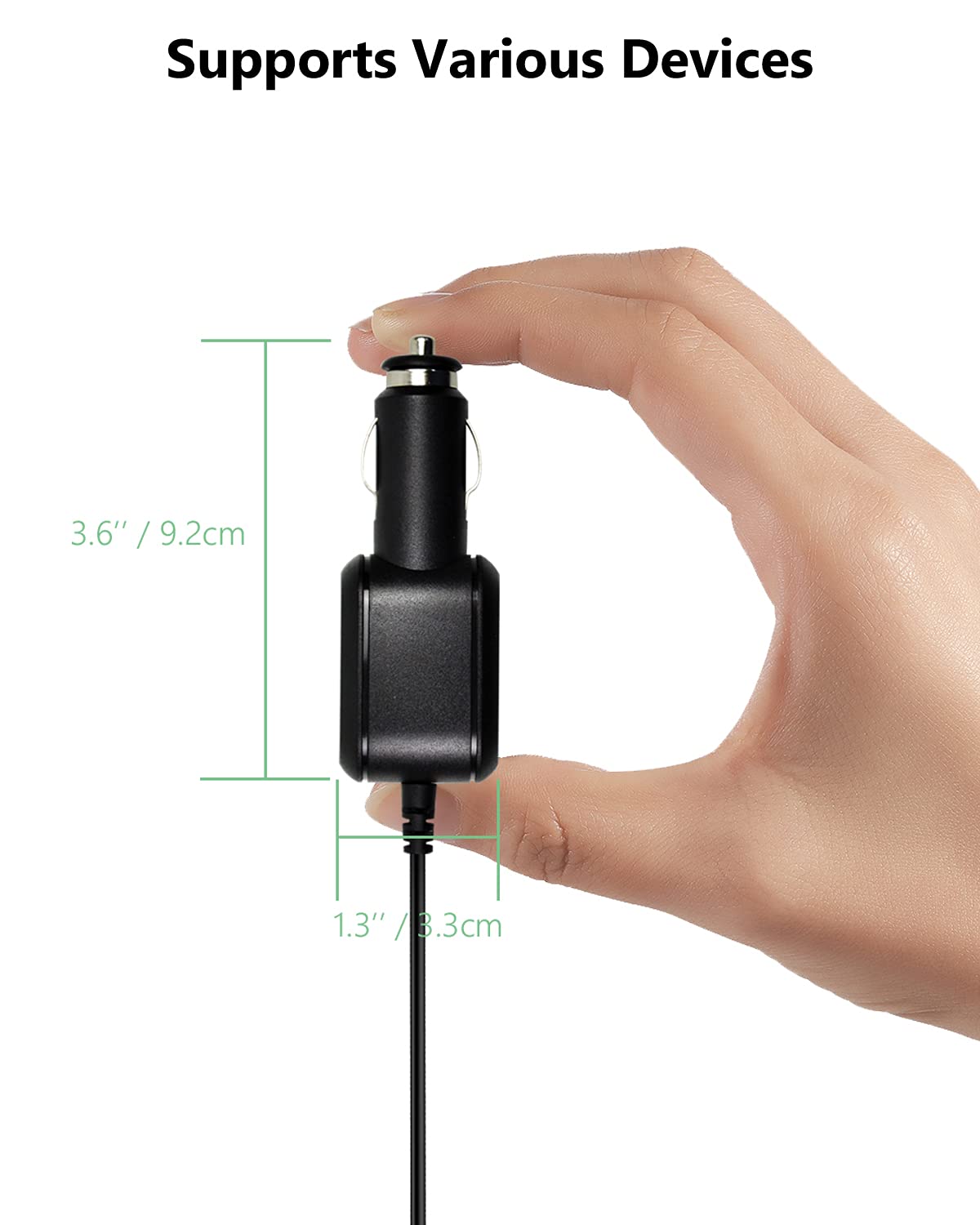 6 Ft Car Charger Adapter for Portable DVD Player - Replacement Cigarette Lighter Power Cord - Perfect for Road Trips & Family Travel Entertainment