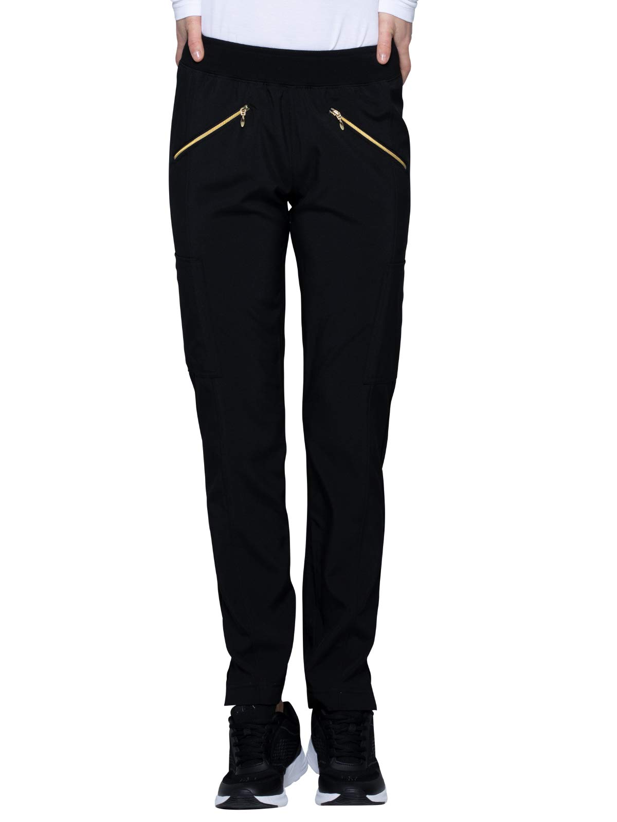 HeartSoul Mid Rise Skinny Leg Scrub Pants for Women - Comfortable Medical Uniform Work Pants for Nurses, Doctors & Healthcare Professionals - Perfect for Hospital Shifts, Clinics & Long Work Hours