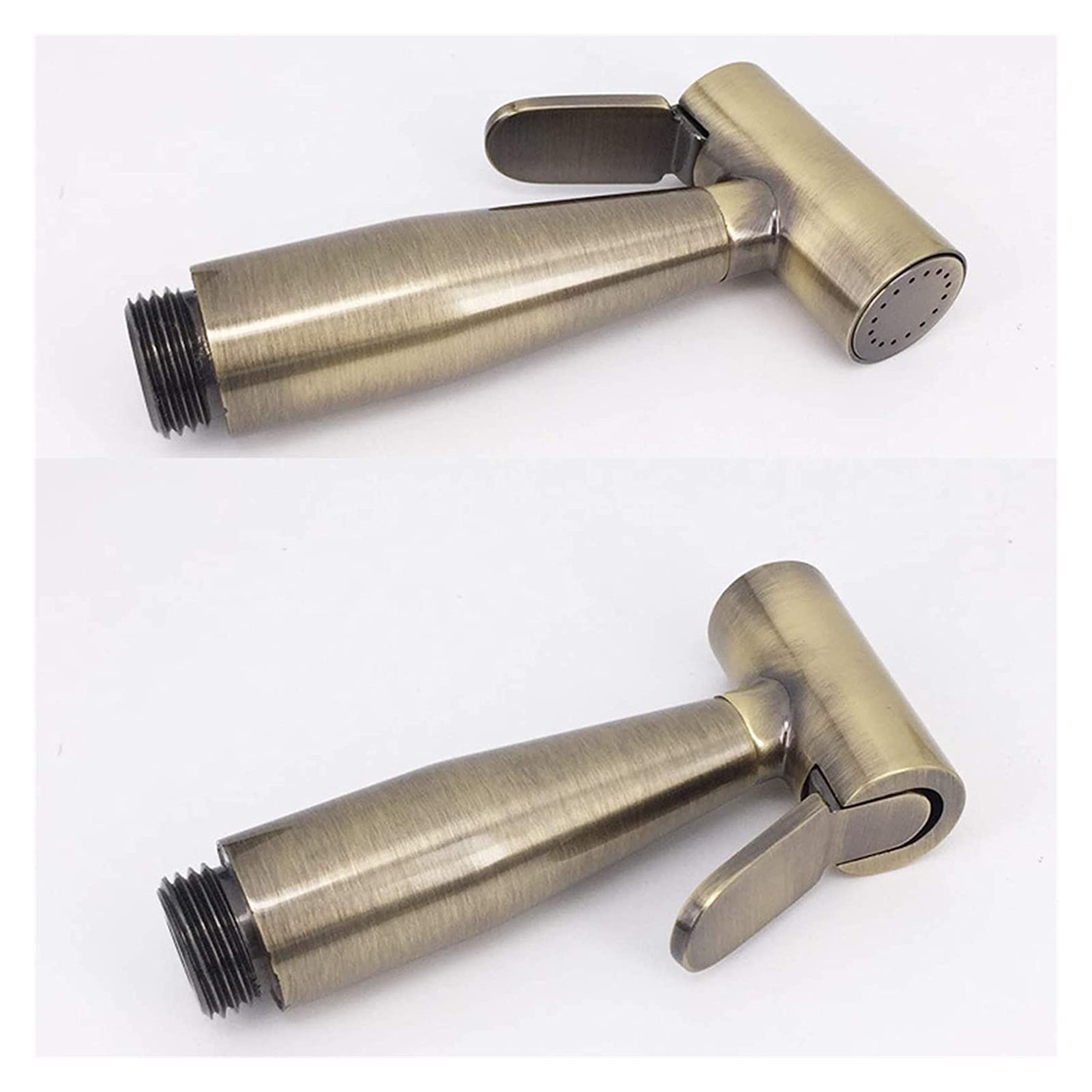 Brushed Gold Toilet Sprayer Gun - Hot & Cold Water Hygienic Bidet Faucet with Shattaf Spray - Perfect for Bathroom Cleaning, Baby Care & Personal Hygiene