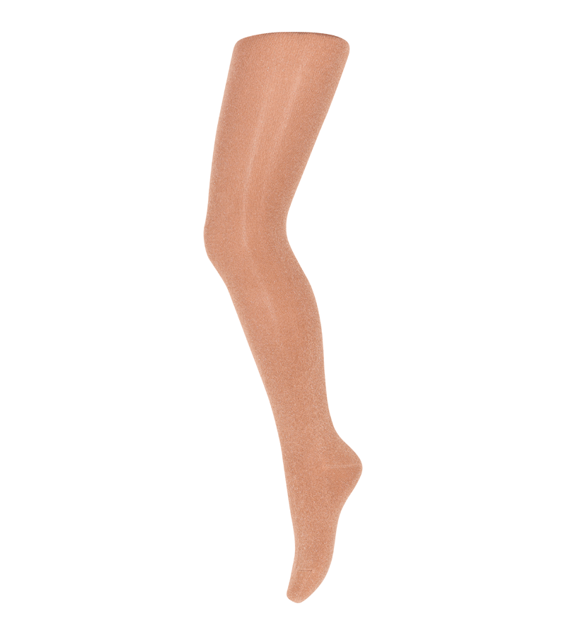 Tawny Brown Glitter Tights by MP Denmark - Shimmering Dance Tights for Performances, Cosplay & Festive Outfits