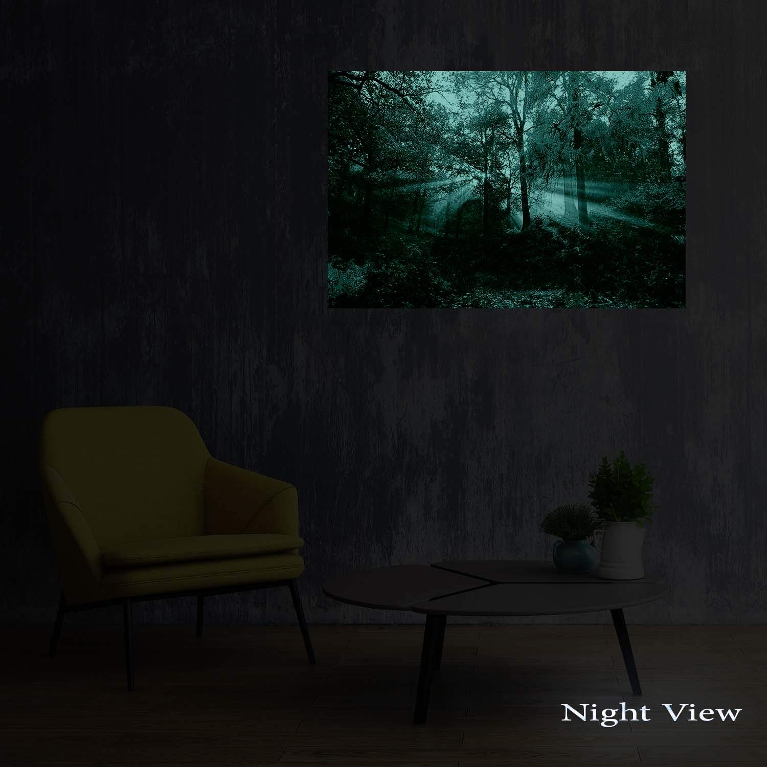 Startonight Acrylic Glass Wall Art - Autumn Forest Landscape - Modern Home Decor Glossy Artwork 24