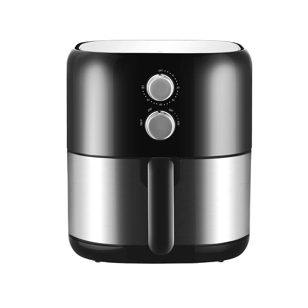 3.5 Quart Air Fryer with Extra Hot Air Technology - Perfect for Frying, Roasting, Baking & Broiling | Healthy Cooking for Family Meals, Snacks & Party Foods