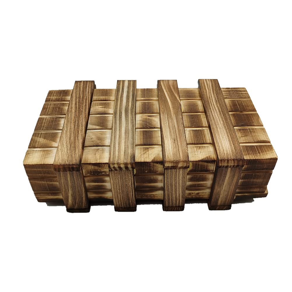 Wooden Puzzle Box for Adults & Kids - Challenging Magic Brain Teaser Game with Secret Hidden Compartments | Great Gift for Money, Cards & Treasures | Perfect for Family Game Nights, Escape Room Challenges & Cognitive Training