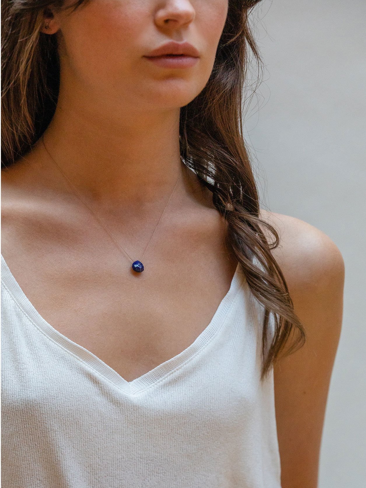 Wanderlust Life Fine Cord Necklace with Genuine Lapis Lazuli Stone - Perfect for Boho Style, Yoga, Meditation & Spiritual Healing