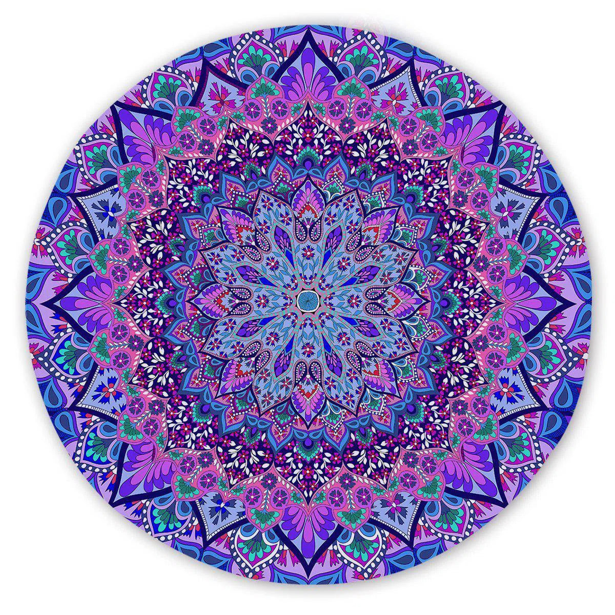 Cosmic Bohemian Round Sand-Free Beach Towel - Lightweight, Quick-Dry & Sand-Resistant for Pool, Beach & Outdoor Adventures