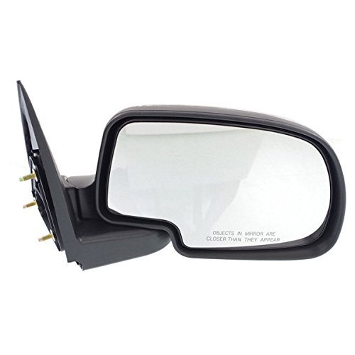 Chrome Right Side Manual Rear View Door Mirror Compatible with 1999-2007 Chevy Silverado & GMC Sierra Trucks - Perfect for Replacement & Enhanced Visibility