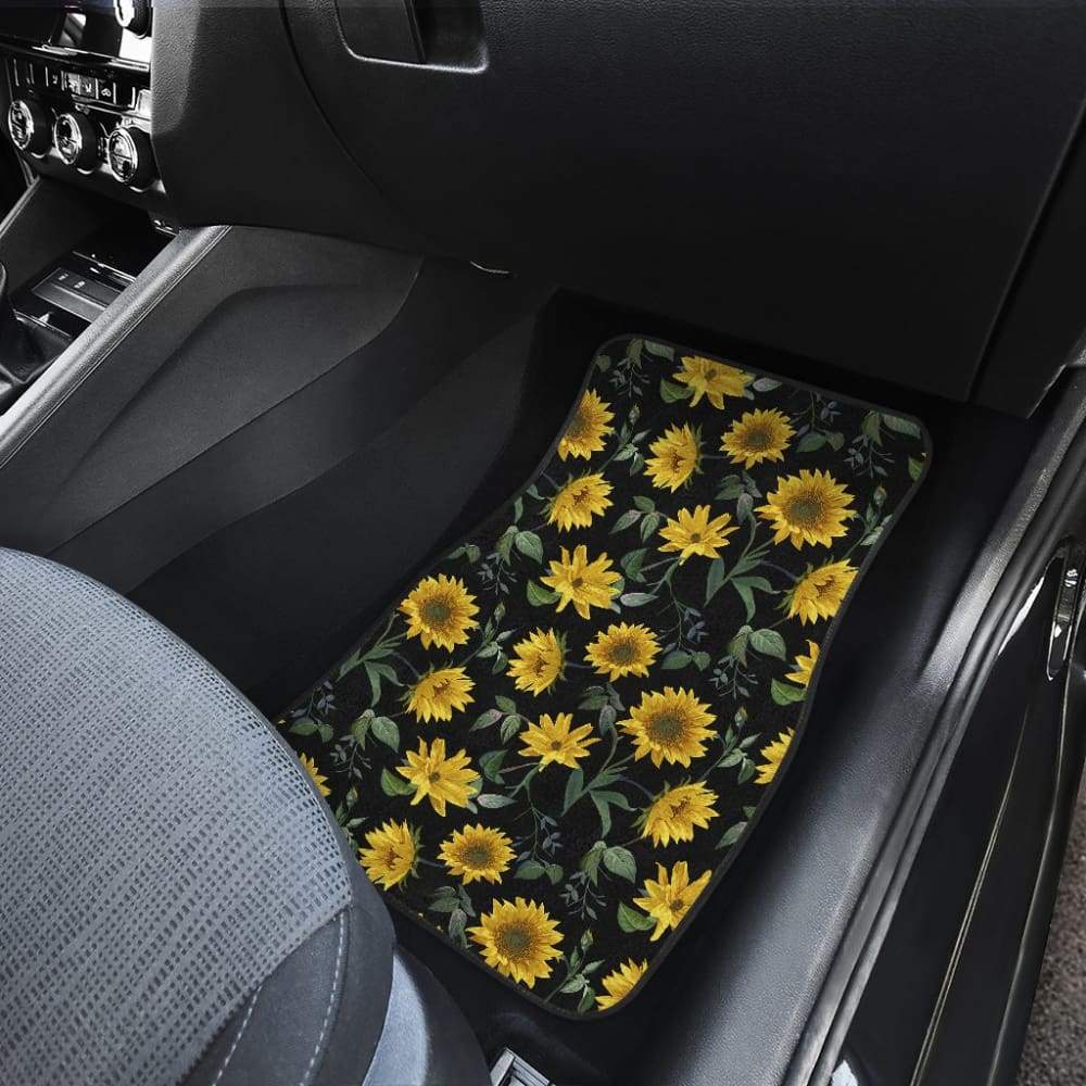 Premium Sunflower Car Floor Mats - Non-Slip, Waterproof & Durable - Perfect for SUVs, Sedans & Trucks - Adds Style & Protection to Your Vehicle Interior