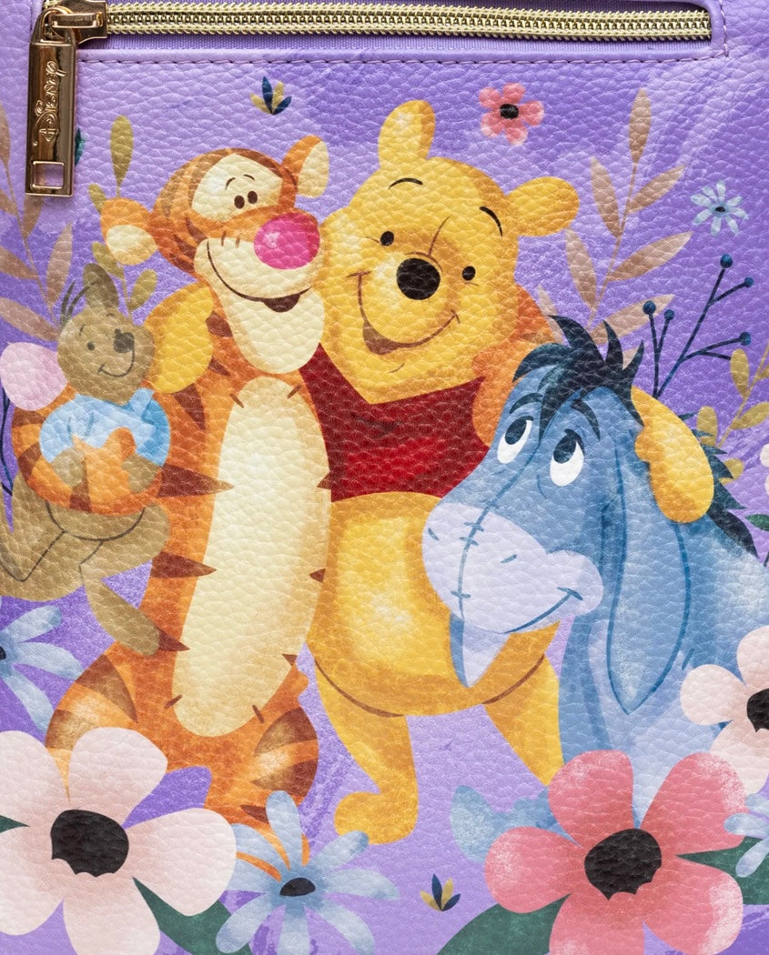 Vintage Winnie the Pooh Mini Backpack for Women & Kids - Cute Disney Cartoon Character Small Rucksack - Perfect for School, Travel, and Disney Theme Park Visits