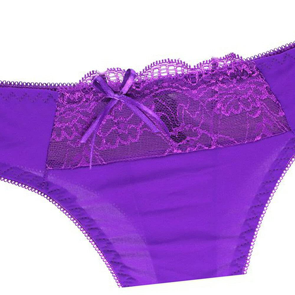 Sexy Lace Lined Plunge Bra & Panty Set for Women - Push Up Underwire Lingerie for Date Night & Special Occasions