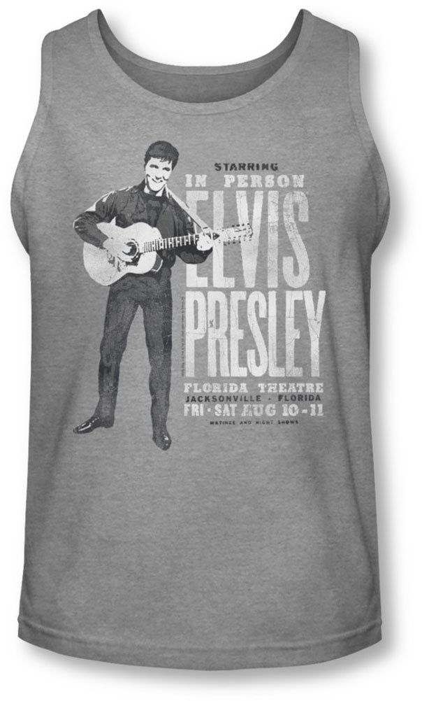 Elvis Presley Men's In Person Graphic Tank Top - Vintage Rock Music T-Shirt for Concerts, Parties & Casual Wear