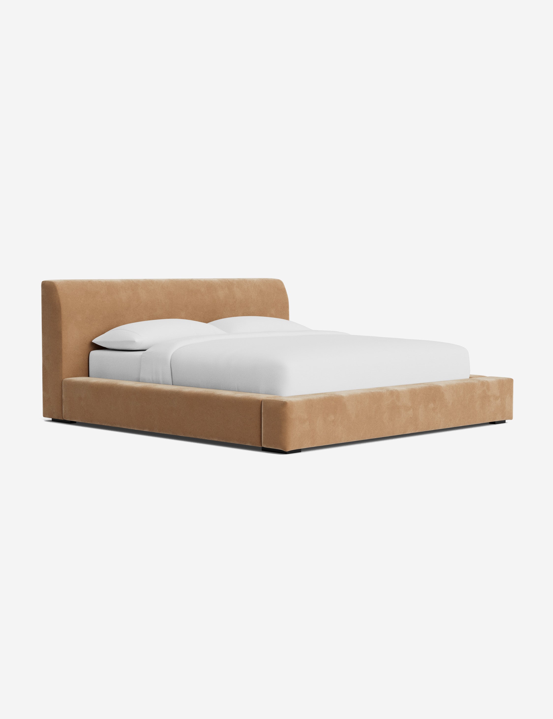 Clayton Platform Bed Frame - Queen Size, Modern Minimalist Wooden Bed with Sturdy Slat Support - Perfect for Bedroom, Guest Room, or Studio Apartment