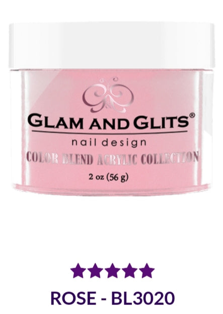 GLAM AND GLITS COLOR BLEND COLLECTION VOL.1 BL3020 - 2 oz Rose Gold Nail Polish | Long-Lasting Shine for Salon & Home Manicures