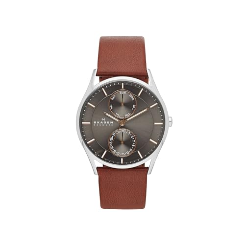 Brown Leather/Silver/Gray