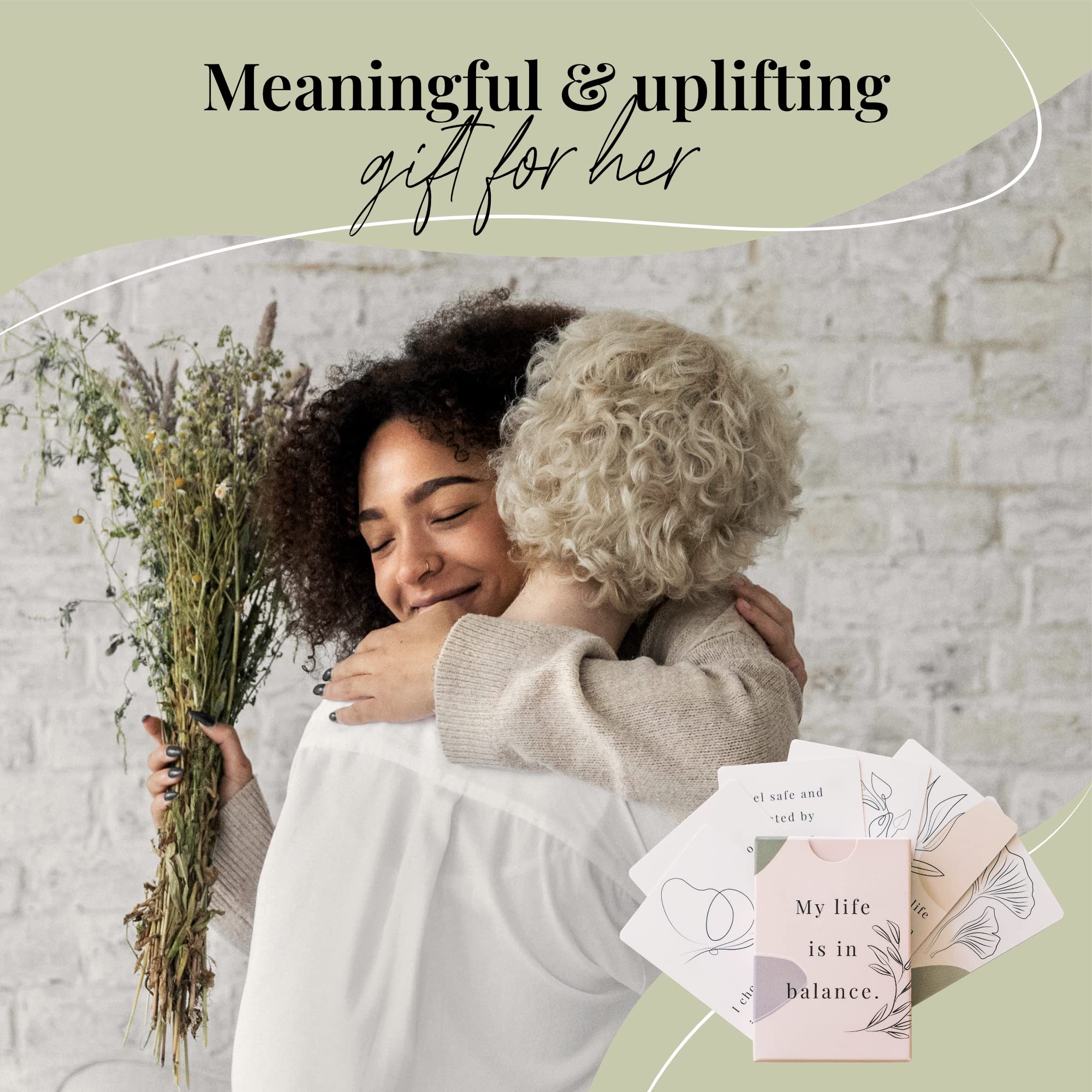 52 Positive Affirmation Cards for Women — Motivational & Inspirational Cards for Therapy, Meditation, Self-Care & Mindfulness | Double-Sided Durable Cards | Perfect for Daily Reflection, Journaling & Personal Growth