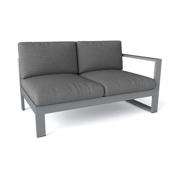 Lucca Deep Seating Left Loveseat - Modern Outdoor Patio Furniture for Backyard, Garden & Poolside Relaxation