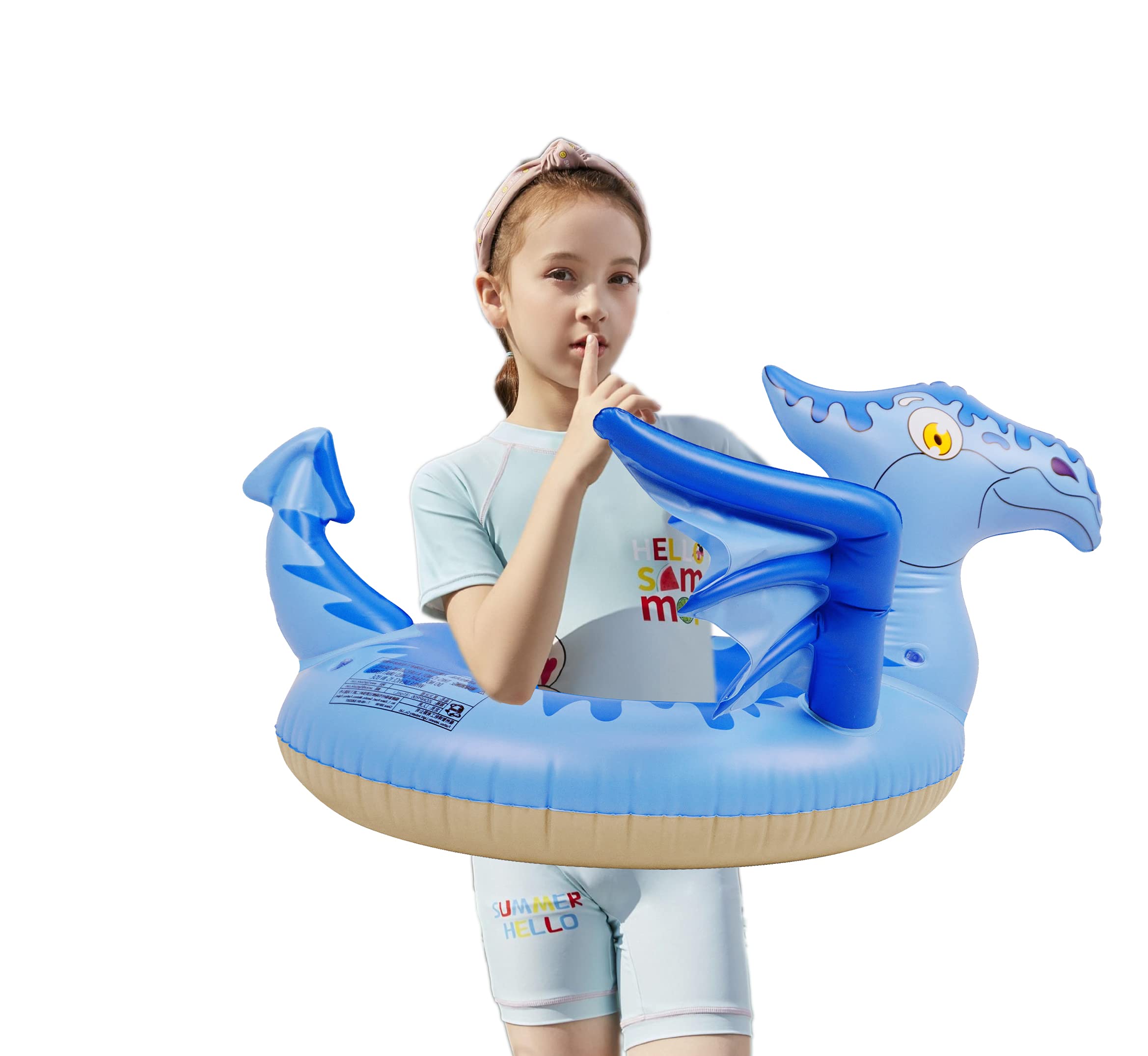 **Inflatable Dinosaur Pool Float for Kids - Fun Swimming Tube, Summer Beach Party Toy & Lounge Raft - Perfect for Pool, Beach, and Backyard Water Play**