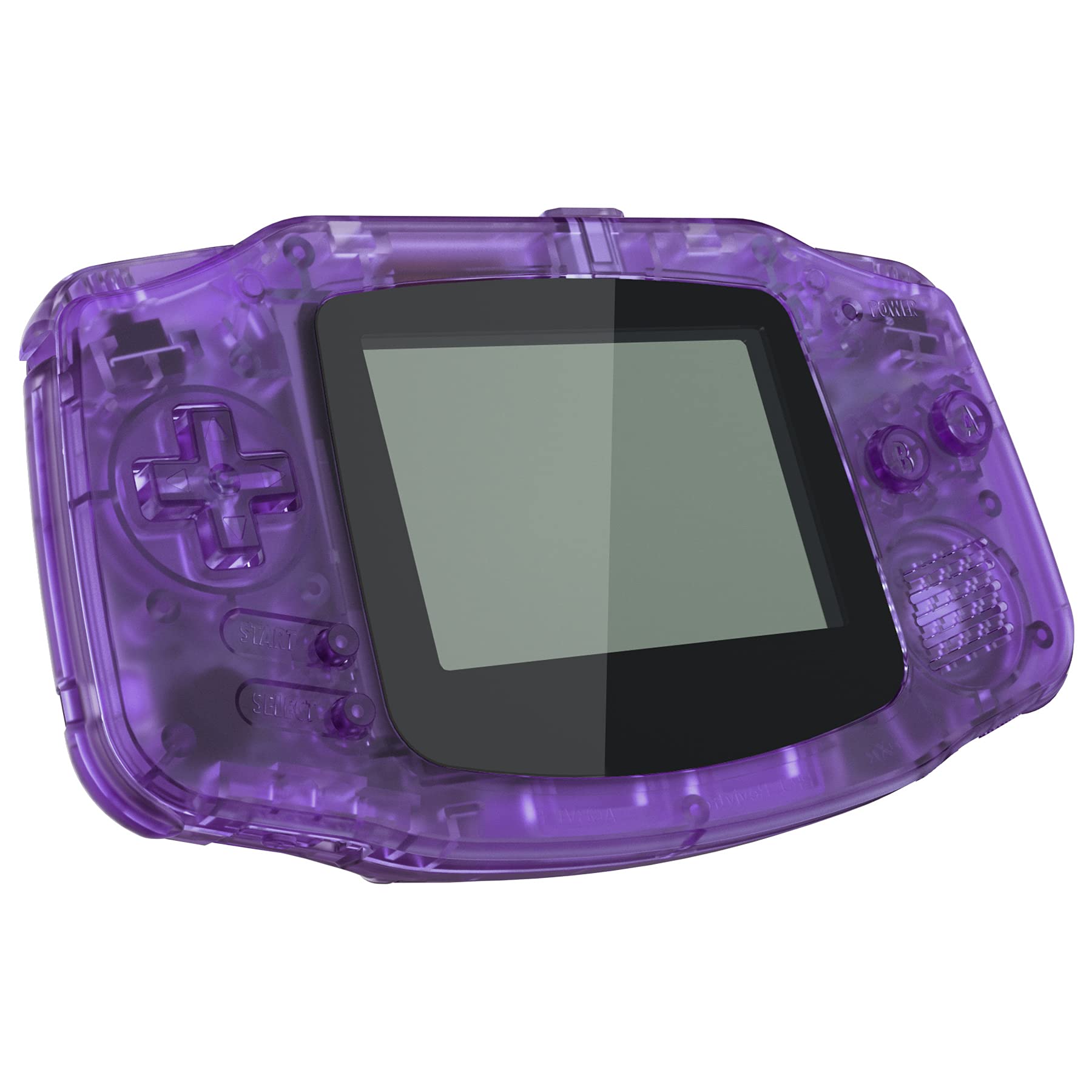 eXtremeRate Clear Atomic Purple Replacement Shell Full Housing Cover with Buttons for Gameboy Advance GBA - Compatible with IPS & Standard LCD Screens - DIY Upgrade Kit for GBA Console (Console & IPS Screen Not Included) - Perfect for Game Boy Advance Modding, Retro Gaming & Custom Builds