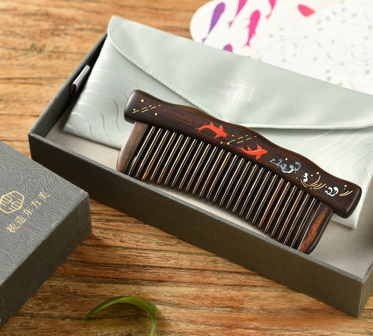 Premium Black Rosewood Hair Comb for Women - Natural Wooden Detangling Comb for Smooth & Shiny Hair - Perfect for Styling, Gifts & Daily Hair Care