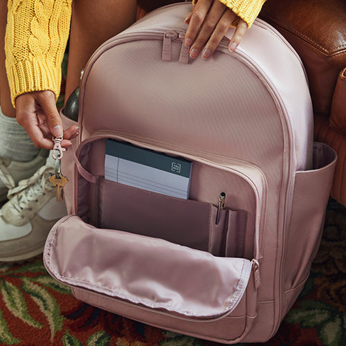 Atlas Pink Travel Backpack - Lightweight Durable Carry On Backpack for Women & Men, Perfect for Airplane, Hiking, Commuting & Weekend Getaways