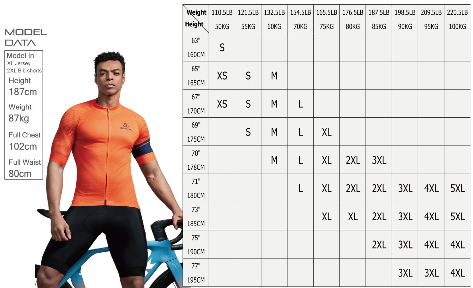 CEROTIPOLAR Men's Cycling Bib Shorts with Comfortable Long-Distance Riding Pad, UPF50+ Sun Protection - Perfect for Road Biking, Mountain Cycling & Endurance Training