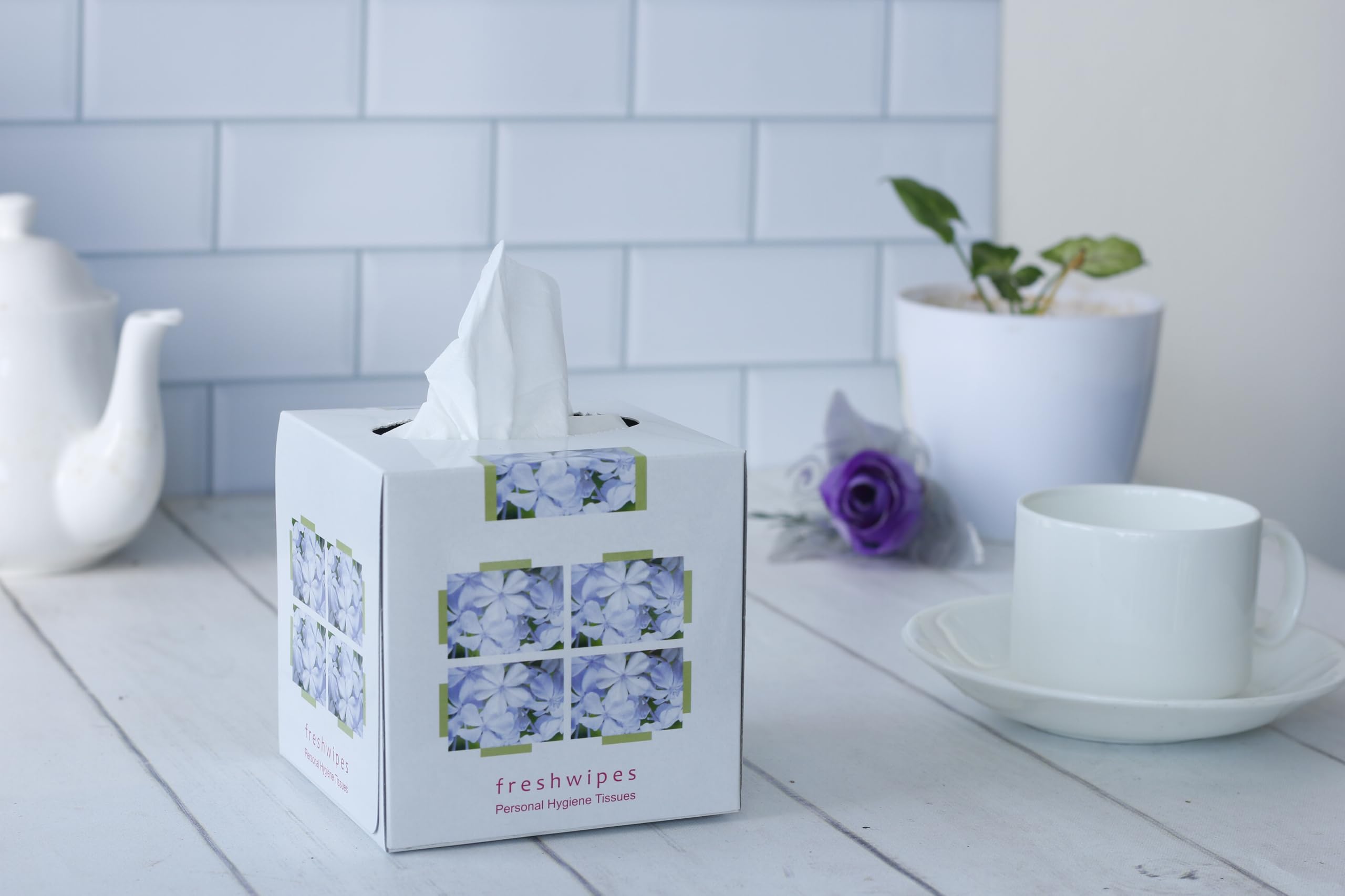 Premium Kosher White Cube Face Tissue Box - 2-Ply, 80 Pulls per Box (Pack of 8, 640 Total) - Soft Facial Tissues for Home, Office & Car Use