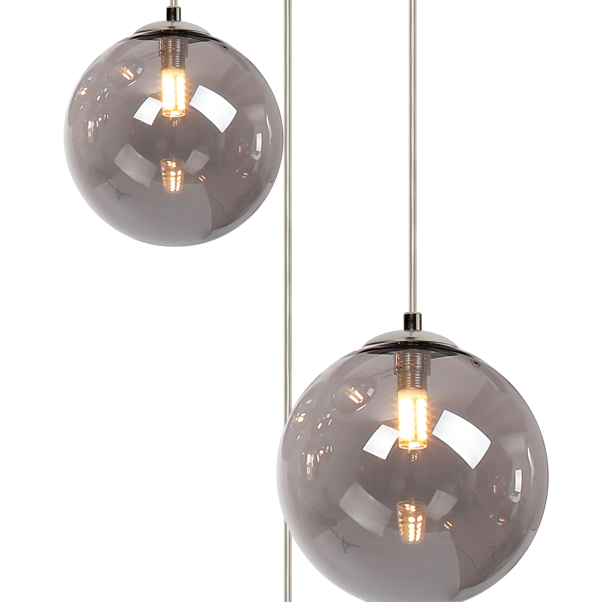 Austin 31cm Round Glass Pendant Light Fixture with 3 G9 Bulb Sockets - Perfect for Kitchen Island, Dining Room, and Modern Home Lighting