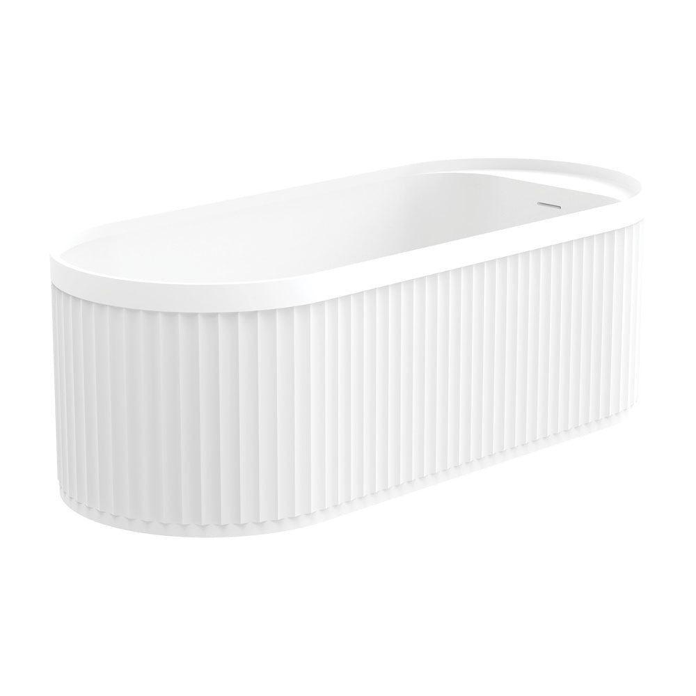 Fienza ST20 1700mm Minka Solid Surface Freestanding Bathtub - Matte White Finish - Modern Luxury Bathroom Centerpiece for Spa-Like Relaxation