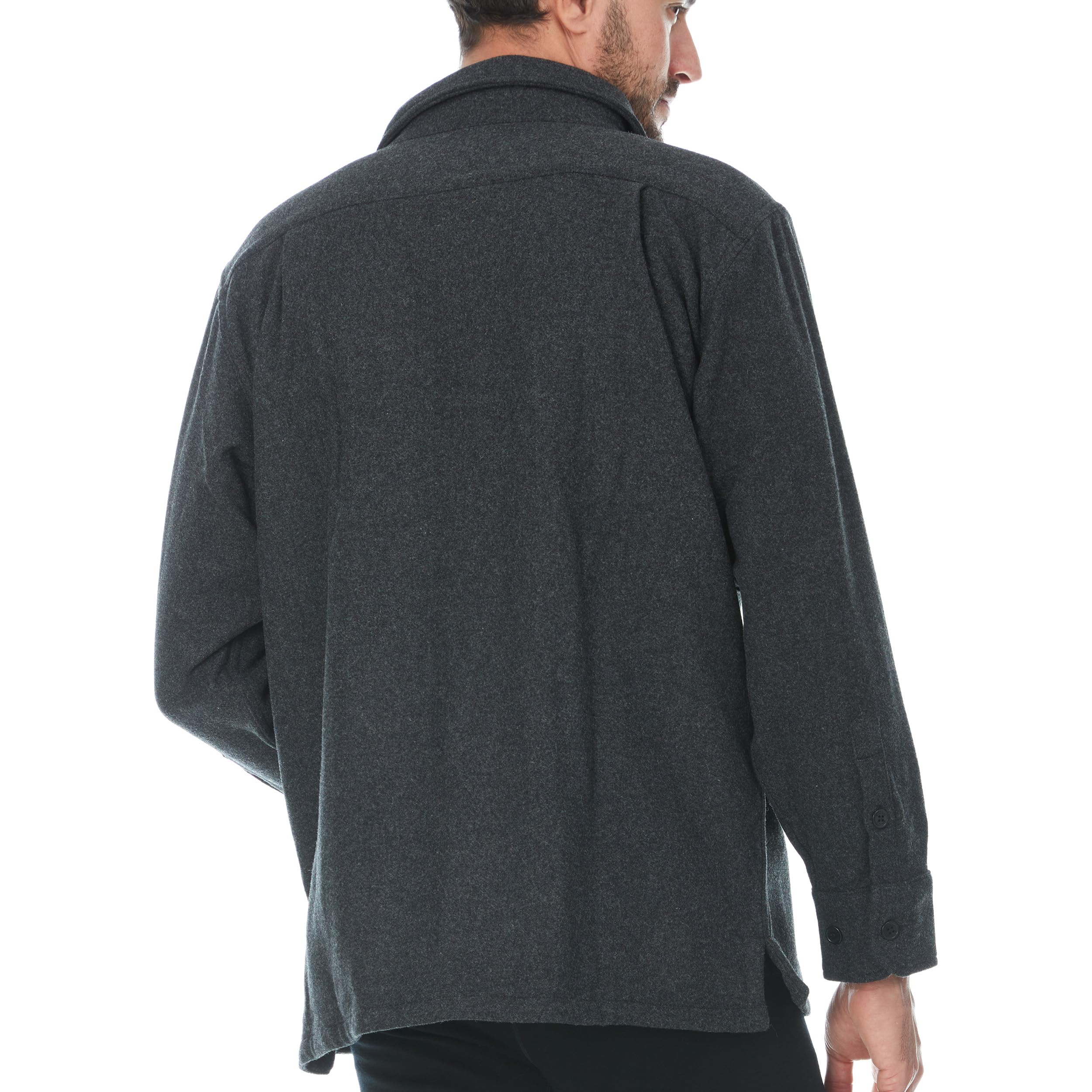 Men's Heavyweight Wool Guide Shirt - 80% Wool Hunting & Work Shirt Jacket - Durable Outdoor Layering for Hunting, Hiking & Cold Weather Work