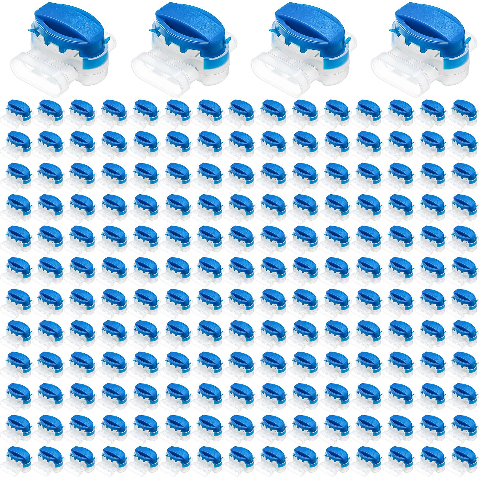 TOODOO 180-Piece 3-Way Wire Connectors - Self-Stripping IDC 314-Box Electrical Connectors for 22-14 AWG Cables - Ideal for Robotic Lawn Mowers, Irrigation Systems & DIY Electrical Projects