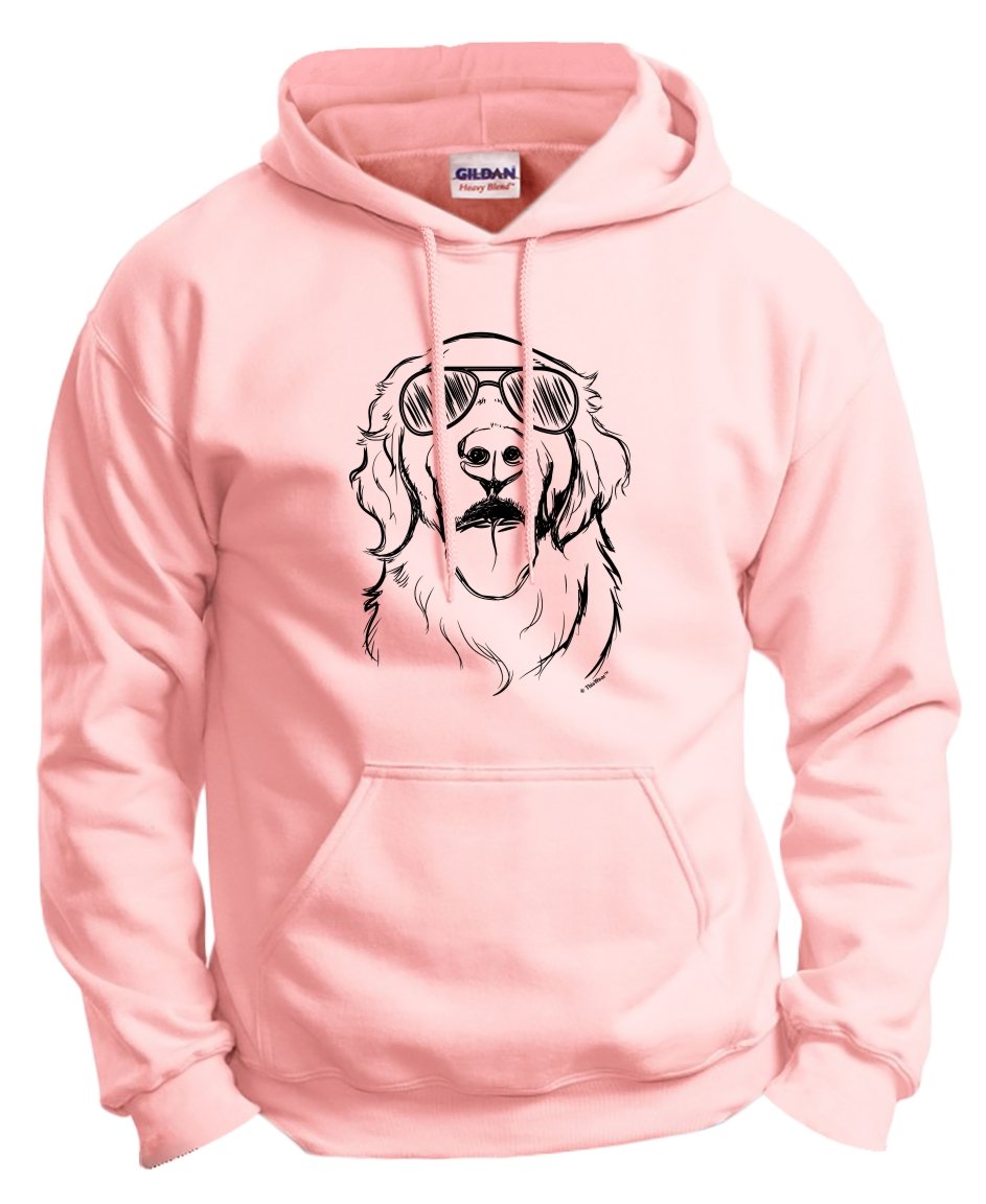 Golden Retriever Hoodie with Sunglasses - Cute Dog Sweatshirt Gift for Pet Lovers | Perfect for Birthdays, Christmas & Dog Costume Parties