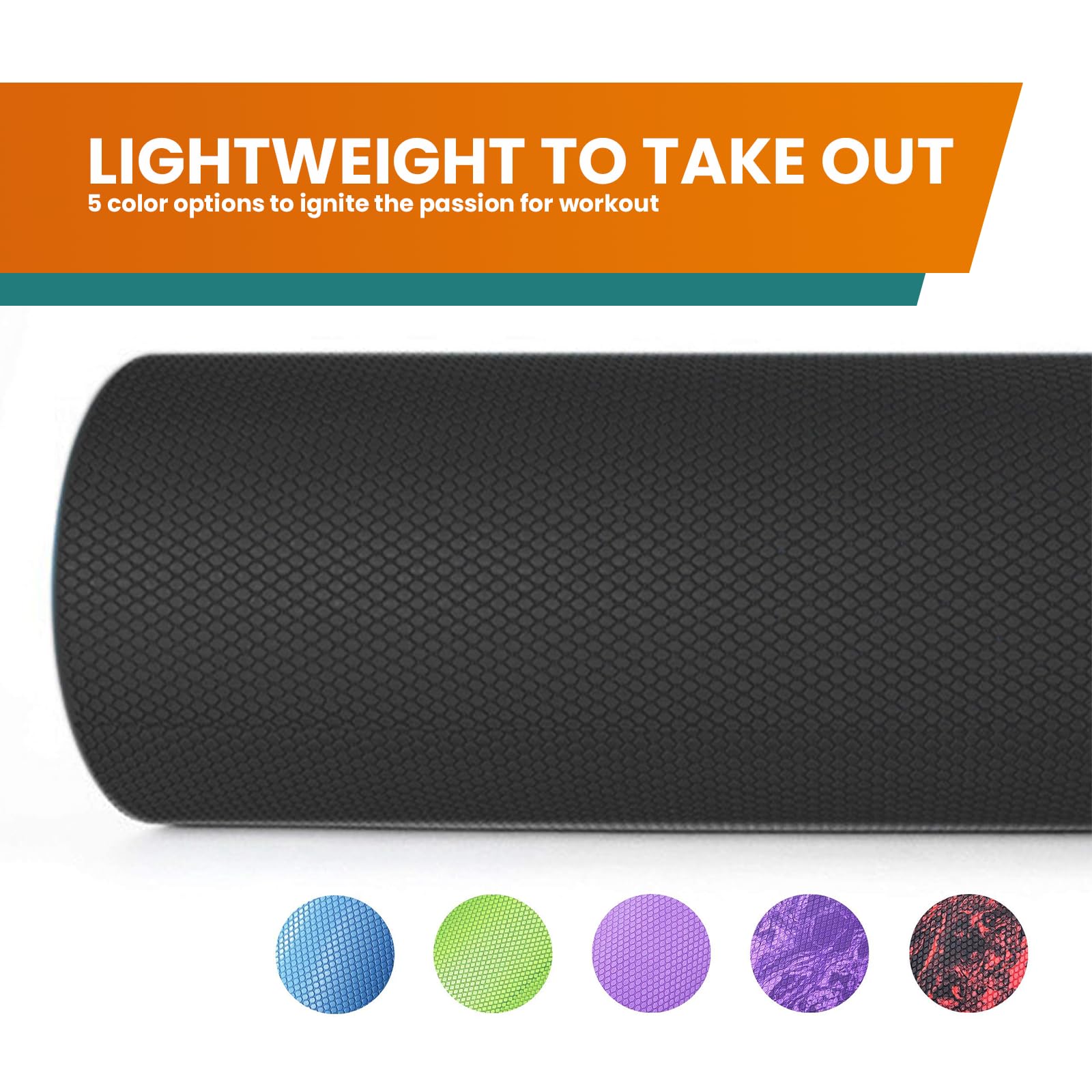 Maximo Fitness Foam Roller - High Density Exercise Roller for Trigger Point Self Massage, Muscle & Back Pain Relief - Perfect for Physical Therapy, Yoga, Pilates & Gym Recovery - Ideal for Post-Workout Muscle Recovery & Home Fitness