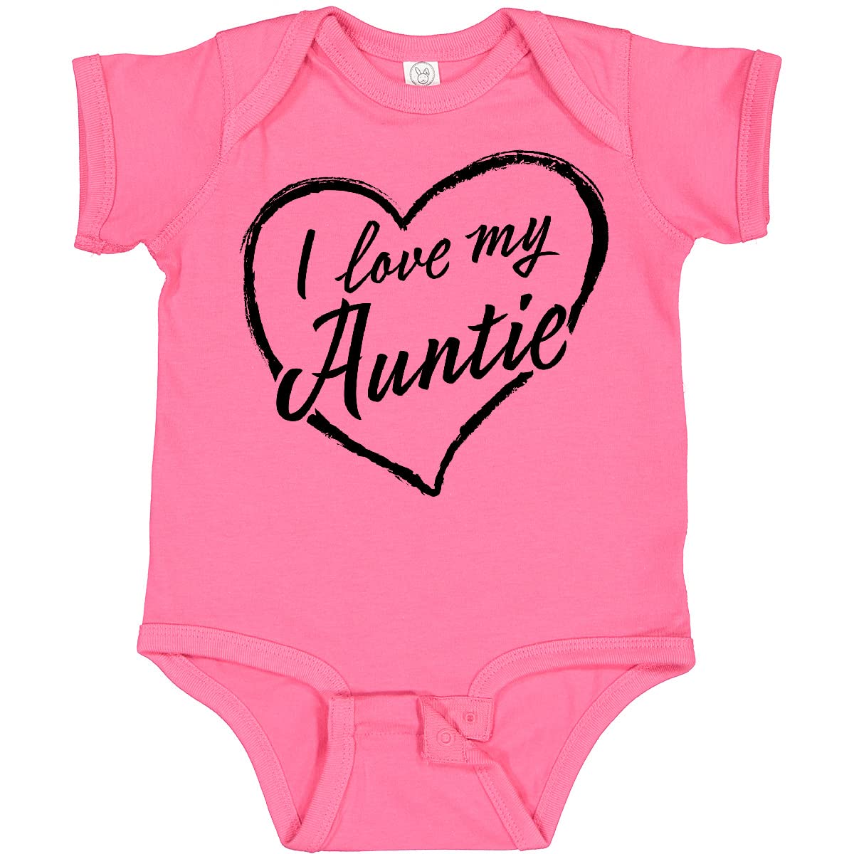 Inktastic I Love My Auntie Black Chalk Heart Baby Bodysuit - Cute Outfit for Niece & Nephew Gifts, Family Reunions & Photo Shoots