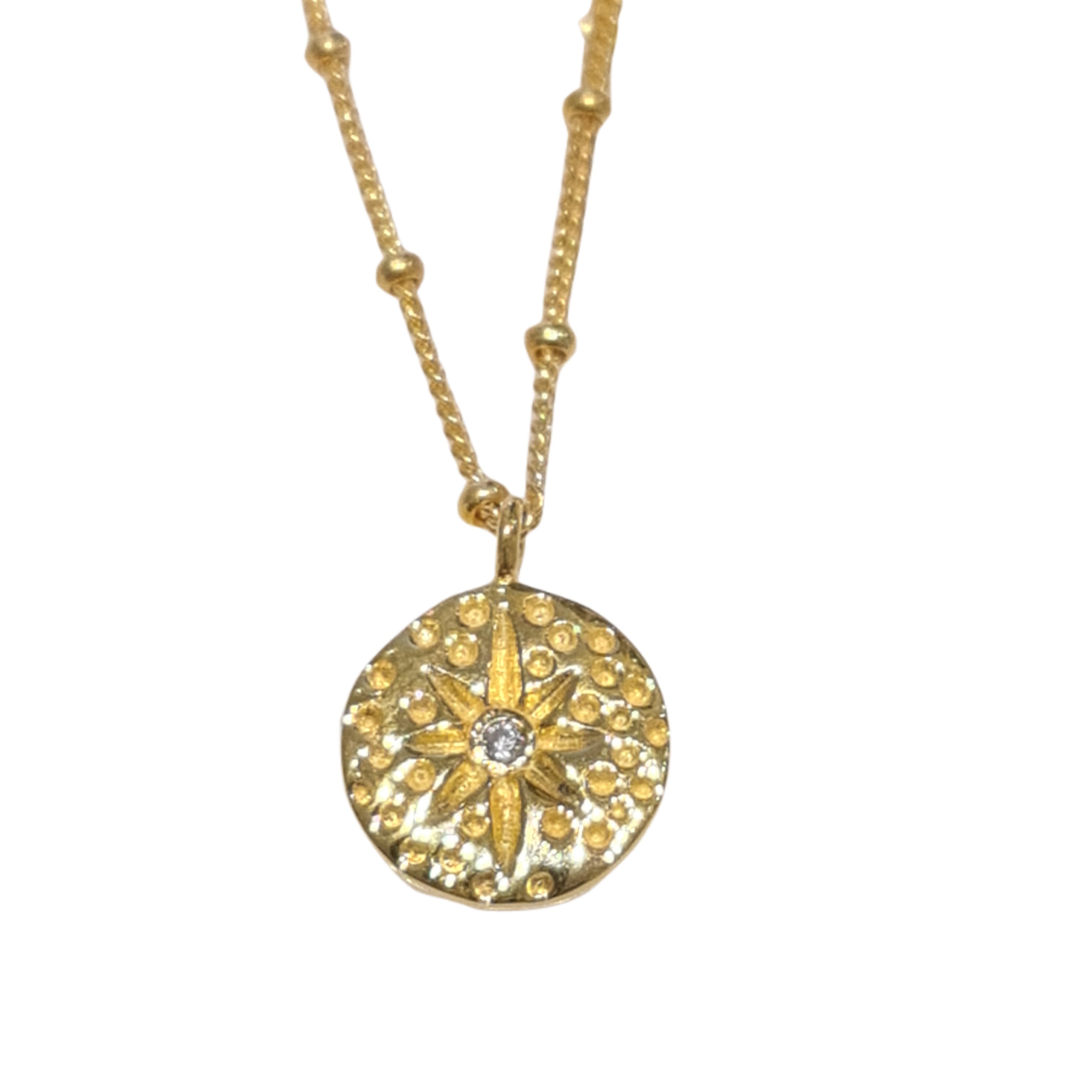 Astra Star Gold Necklace for Women - 14K Solid Gold Pendant Necklace - Elegant Layering Necklace for Everyday Wear, Gift Giving & Special Occasions