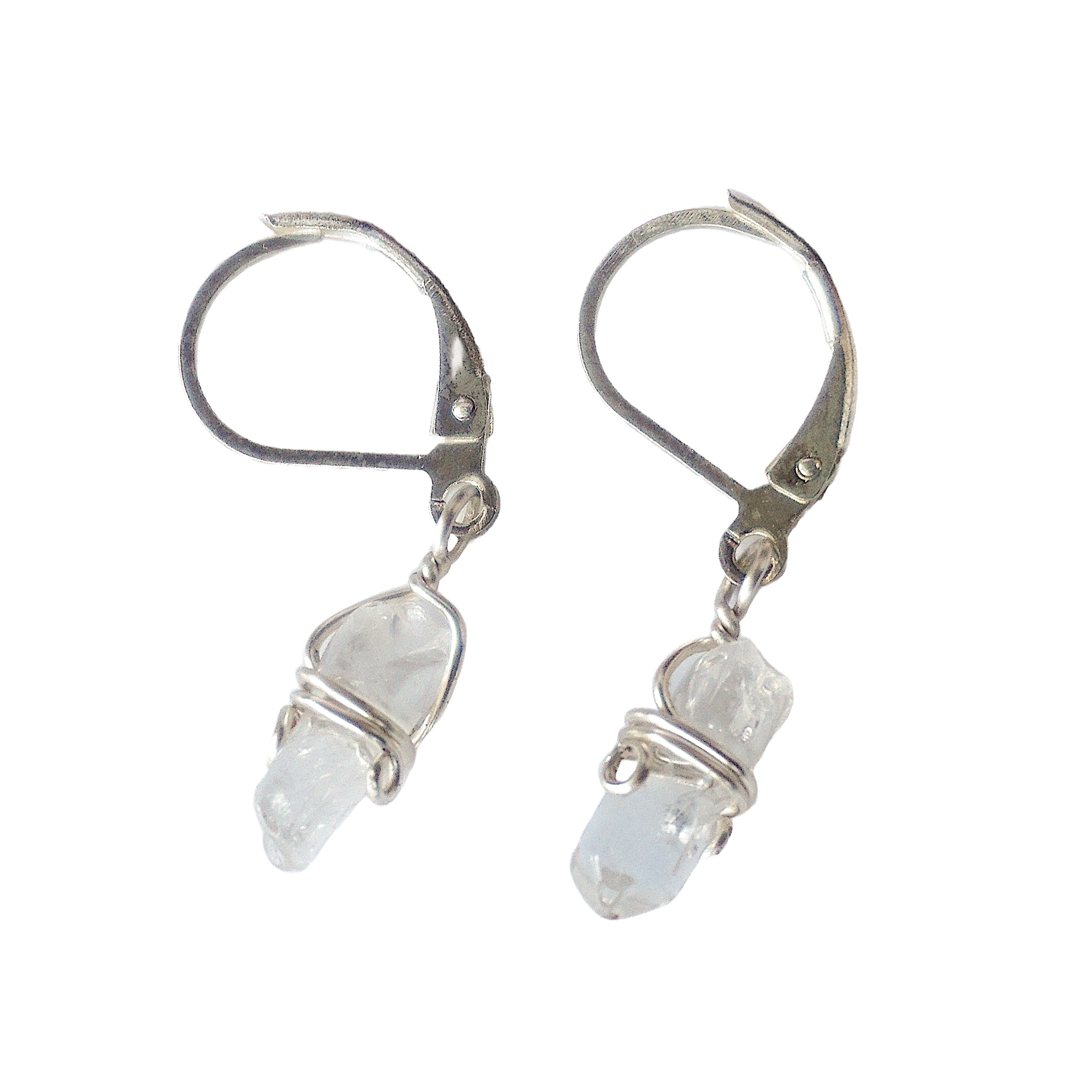 Rock Crystal Drop Earrings - Sterling Silver Plated Dangle Earrings for Women | Elegant Jewelry Gift for Wedding, Party & Special Occasions