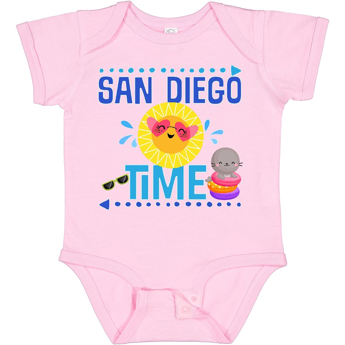 Inktastic San Diego Vacation Cute Beach Baby Bodysuit - Soft Cotton Infant Onesie for Boys & Girls - Perfect for Beach Trips, Family Photos & Summer Outfits