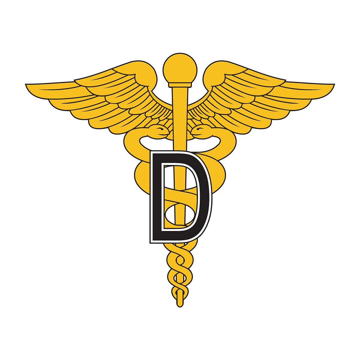 US Army Dental Corps Emblem 3 Inch Full Color Vinyl Decal - Military Mug & Laptop Sticker for Veterans, Perfect for Water Bottles, Cars & DIY Projects