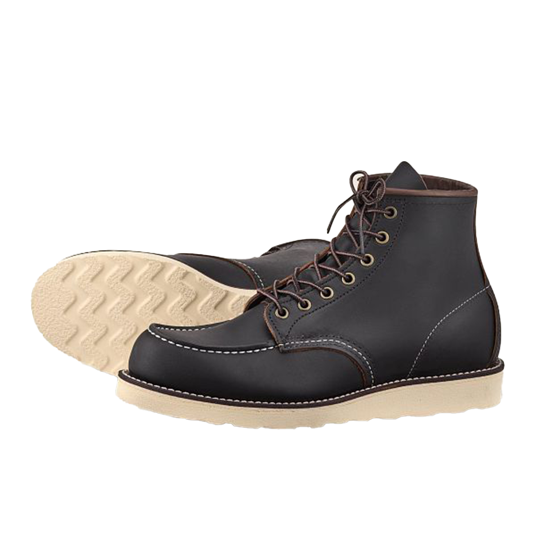 6 Inch MOC 8849 Work Boots for Men - Black/Brown Safety Shoes - Steel Toe, Slip Resistant, Comfortable Work Boots for Construction, Warehouse & Outdoor Jobs