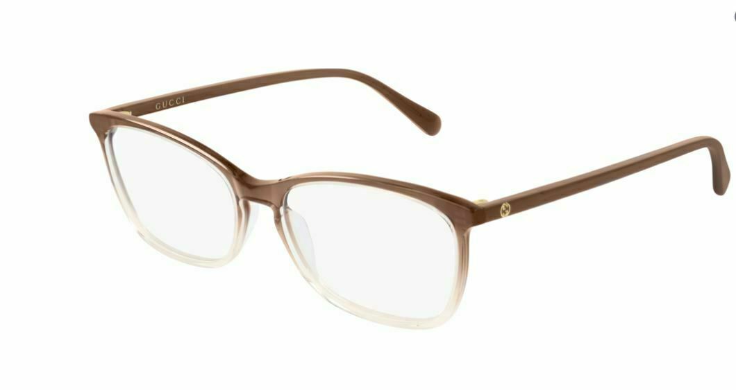 Gucci GG 0548O 007 Brown/Crystal Eyeglasses for Women & Men - Luxury Designer Optical Frames with Crystal Accents - Perfect for Office, Reading & Fashion Accessories