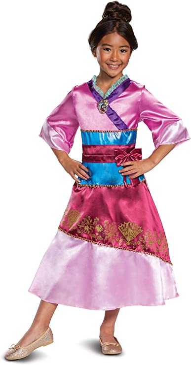 Mulan Classic 14039M 3T 4T Girls' Costume Dress - Disney Princess Outfit for Halloween, Cosplay, Birthday Parties & Dress-Up Play