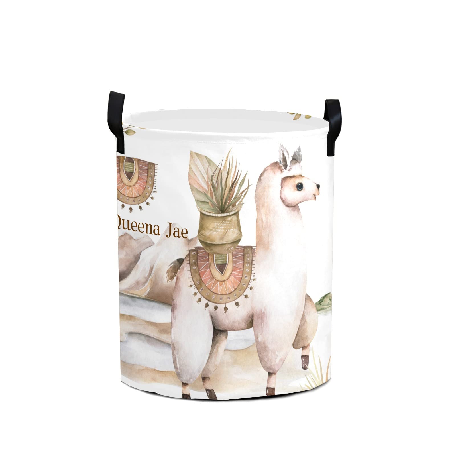 Vintage Mexican Alpaca Waterproof Storage Bin - Oxford Fabric Laundry Hamper, Toy Organizer & Gift Basket for Bedroom, Nursery, Closet (Perfect for Baby Clothes, Toys & Home Organization)