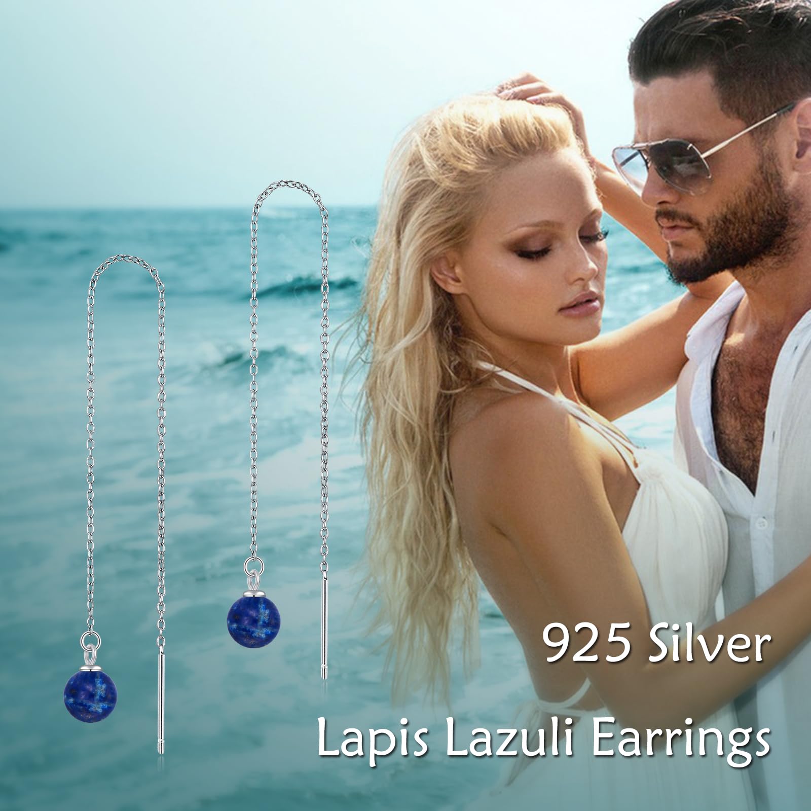 925 Sterling Silver Pearl Threader Earrings - Elegant Long Piercing Tassel Drop Dangle Earrings for Women & Teens | Perfect for Weddings, Parties & Everyday Wear