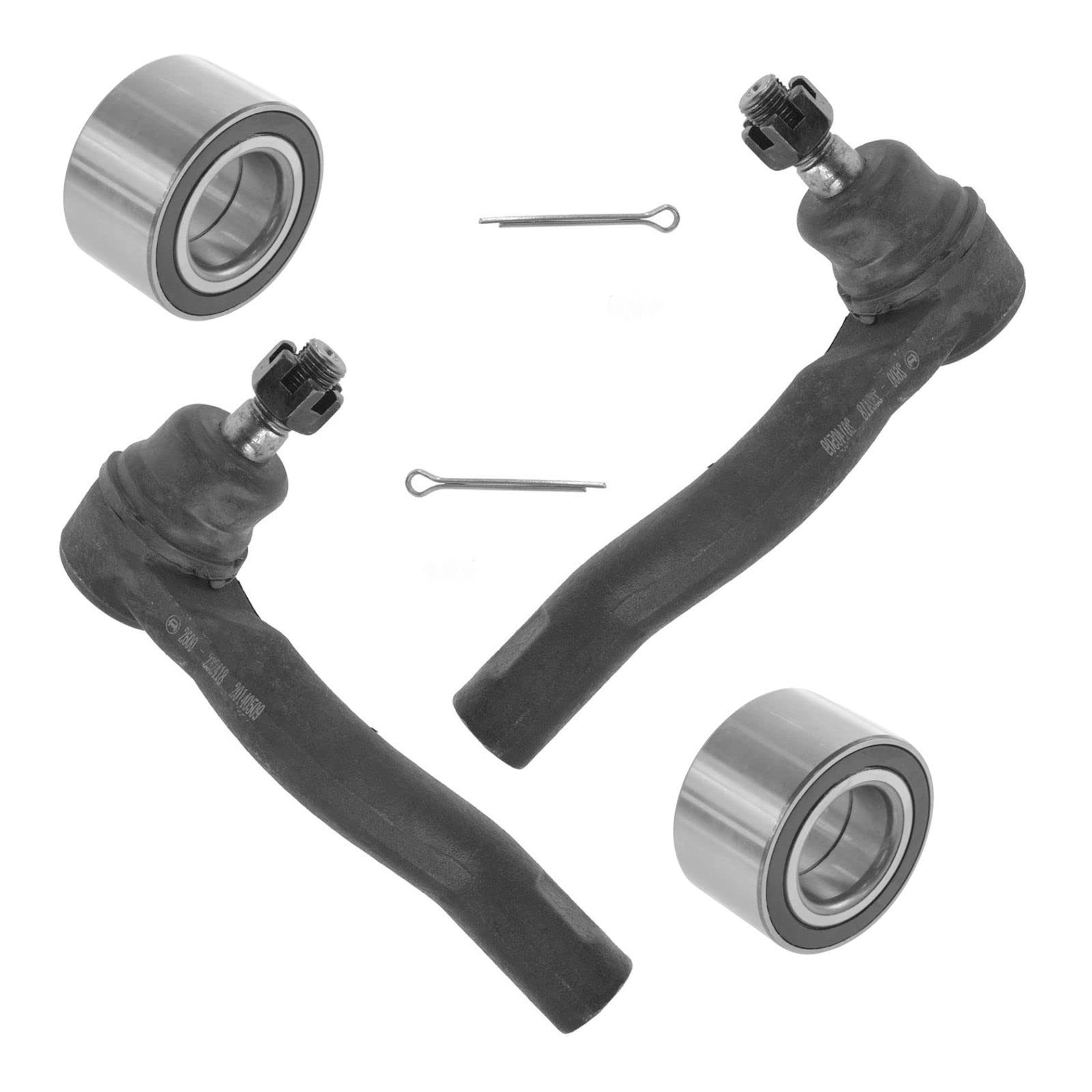 High-Quality Front Steering & Drivetrain Kit with Tie Rod & Wheel Bearing - Compatible with 2006-2012 Ford Fusion, 2007-2012 Lincoln MKZ, 2006 Zephyr, 2006-2009 Mercury Milan - Perfect for Smooth Ride & Vehicle Maintenance