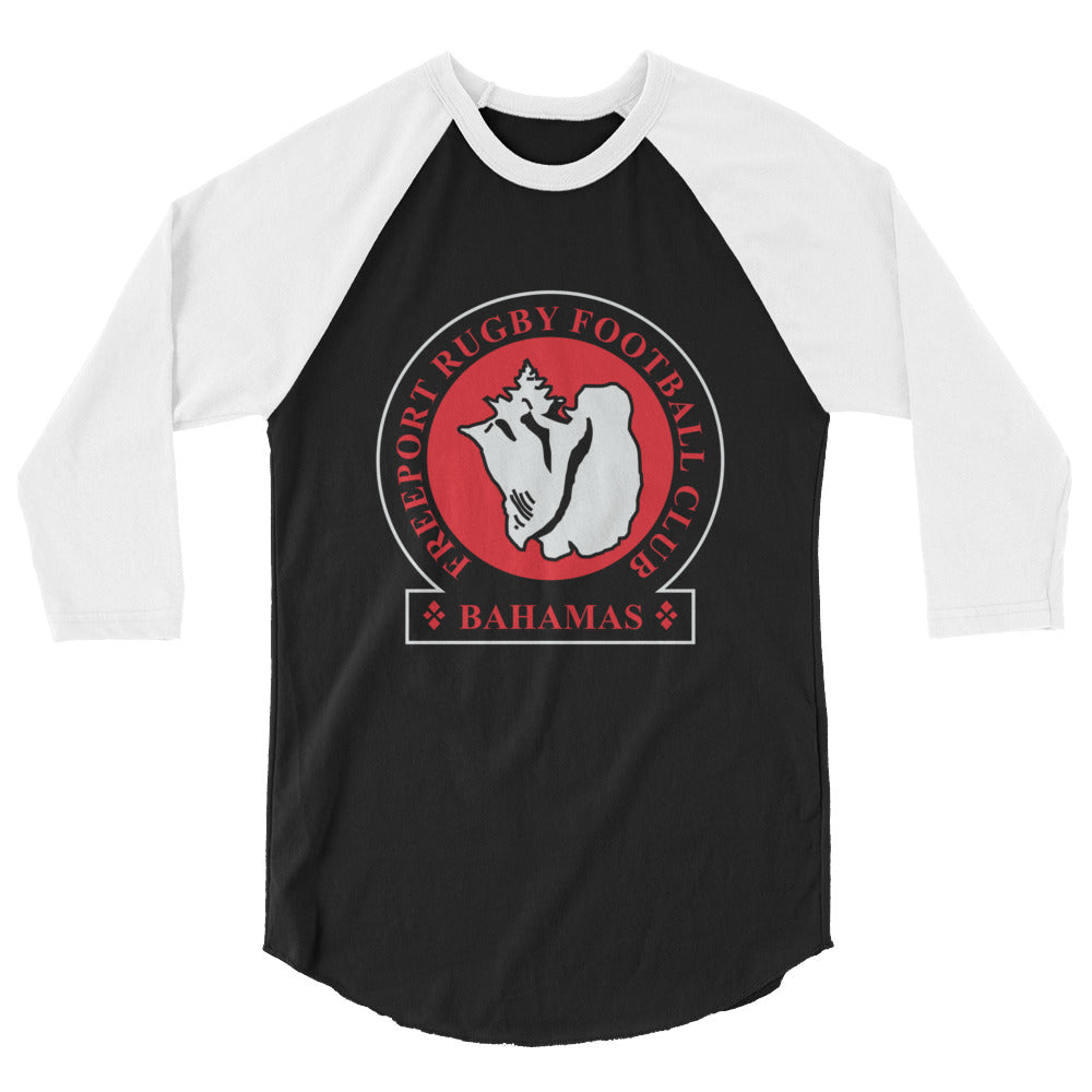Freeport RFC Raglan 3/4 Sleeve Baseball Tee - Soft Cotton Blend T-Shirt for Men & Women - Perfect for Casual Wear, Sports & Everyday Comfort