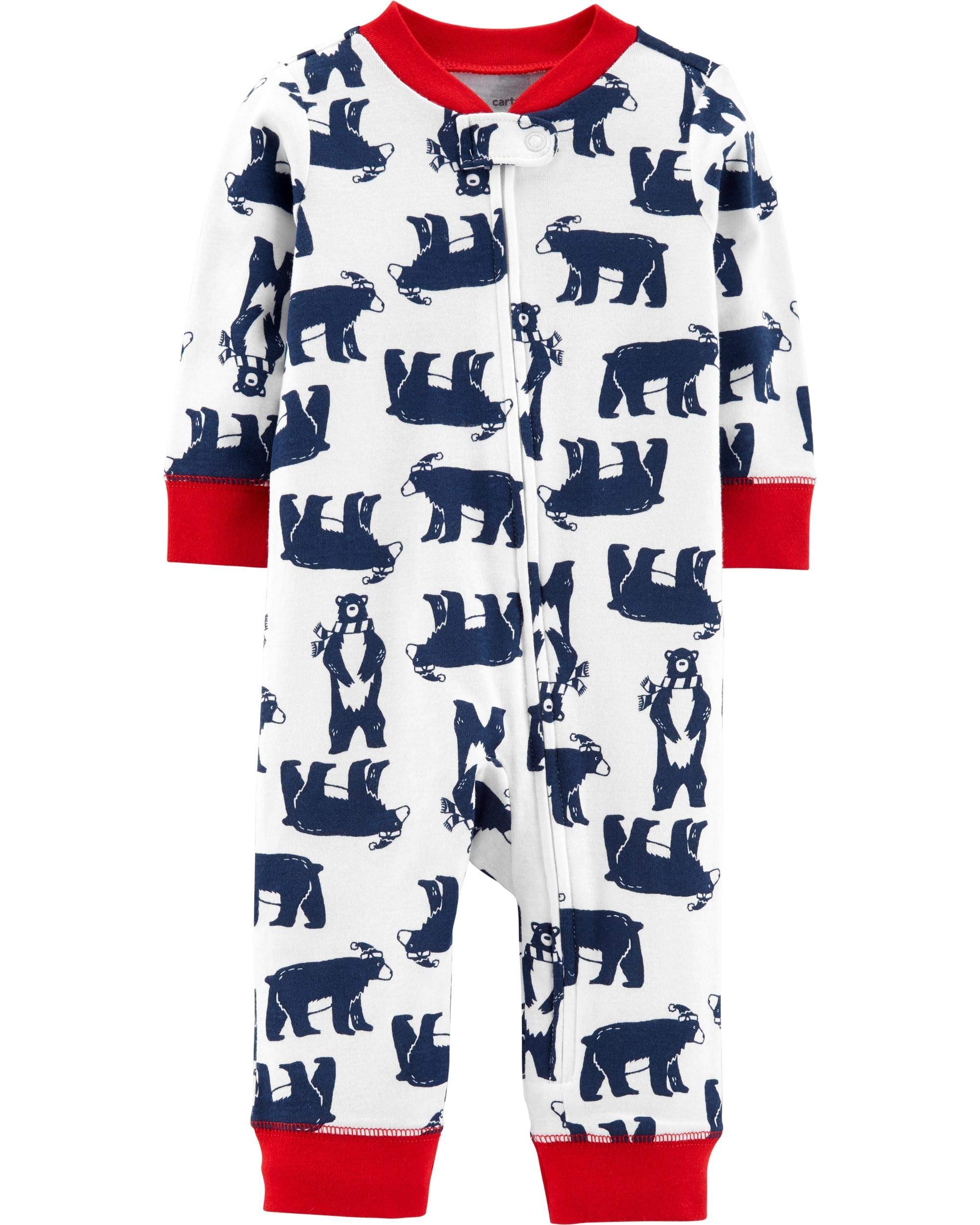 Carter's Baby Unisex Holiday Cotton Sleep & Play Pajamas - Soft & Cozy Christmas Outfit for Newborns & Infants - Perfect for Holiday Photos, Family Gatherings & Cozy Nights