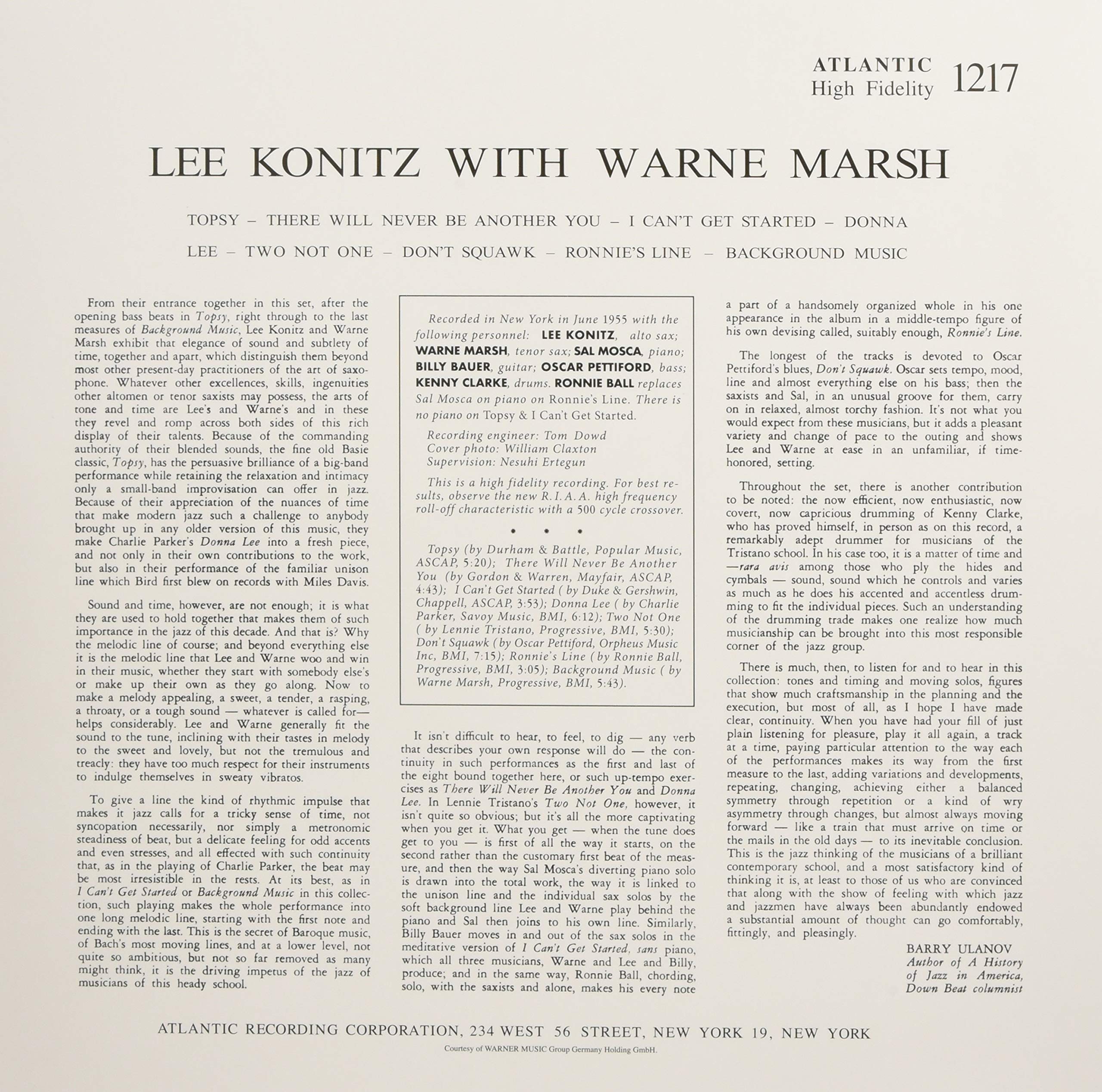 Lee Konitz & Warne Marsh: Iconic Jazz Duo Albums for Saxophone Enthusiasts | Perfect for Relaxation, Study, and Jazz Collectors