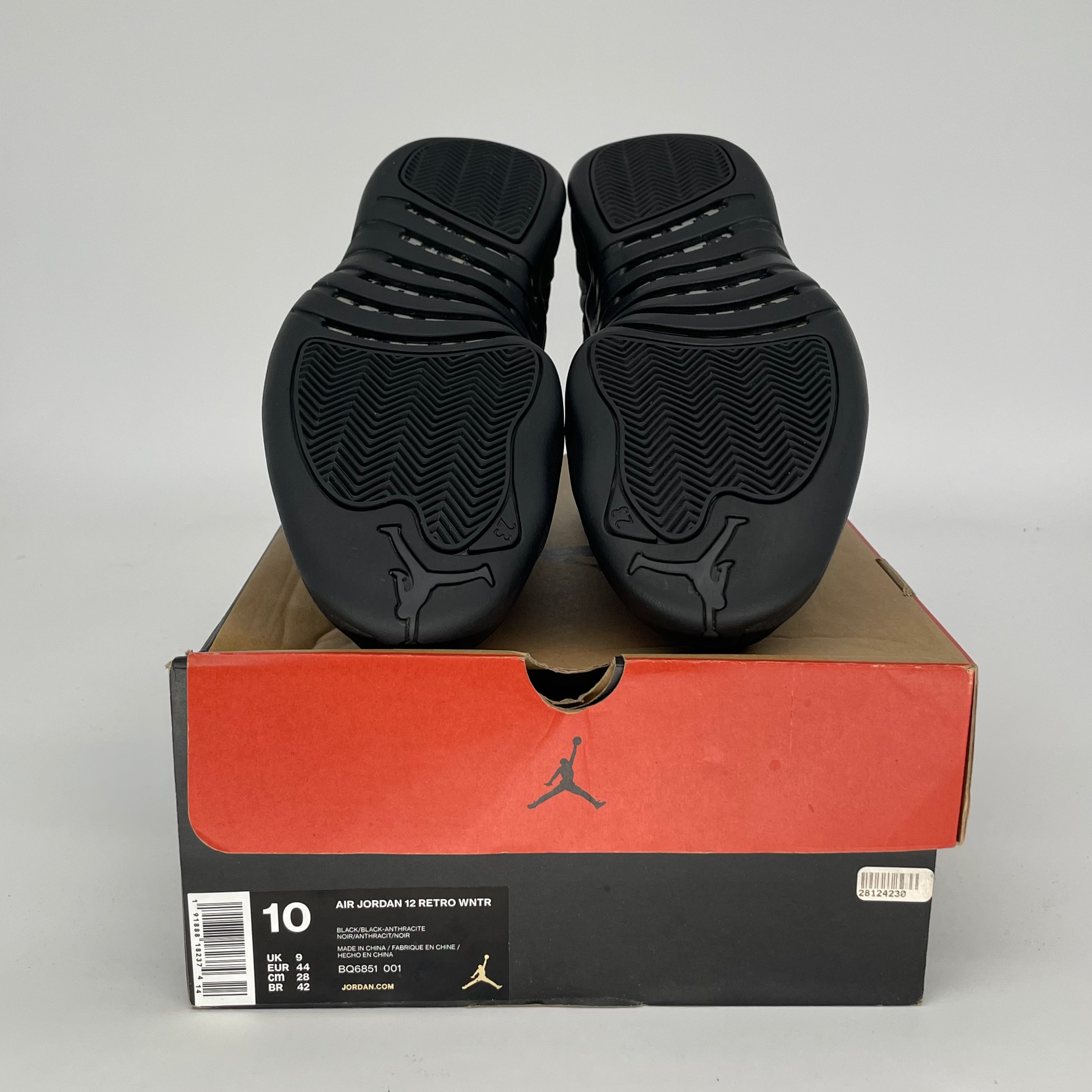 **AIR JORDAN 12 Winter Black Men's Basketball Shoes - Size 10 & 11.5W (BQ6851-001) - Perfect for Streetwear & Casual Outfits**