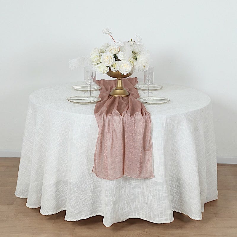 27 x 120 Inch Silver Glitter Table Runner for Wedding, Party, Christmas Decor - Elegant Sparkling Table Cover for Dining Table, Buffet, Dessert Table Decoration