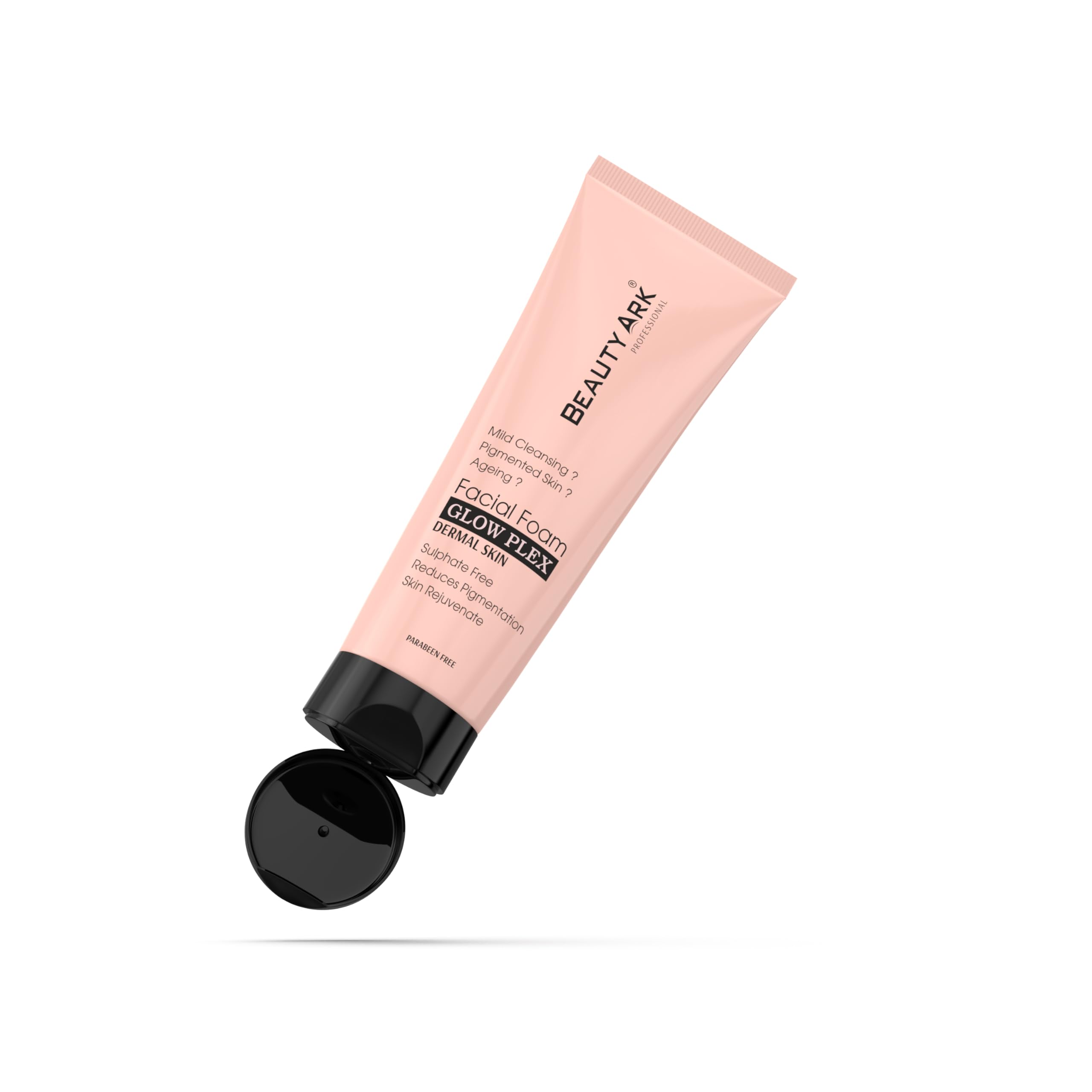 BEAUTY ARK GLOW PLEX FACE WASH 75ml - Gentle Cleansing Foam for Brightening & Hydrating Skin - Perfect for Daily Skincare Routine & Travel