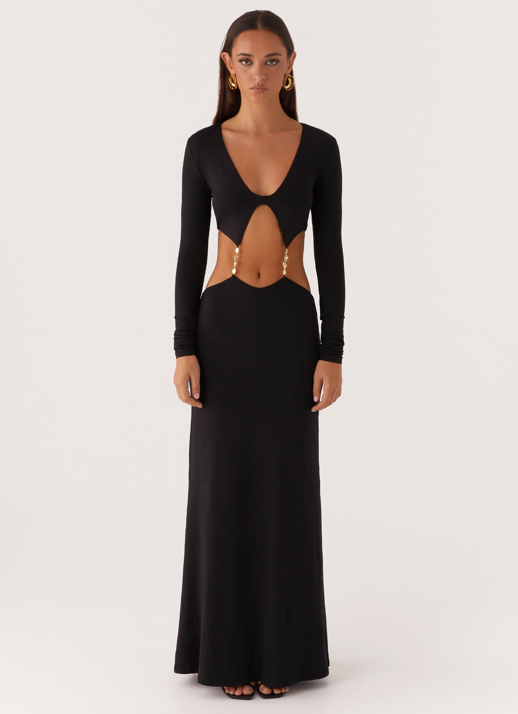 Jourdan Maxi Dress for Women - Elegant Black Long Flowy Dress for Summer, Beach, Parties & Casual Wear