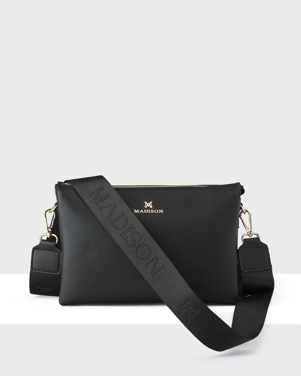 Avery 3 Compartment Crossbody Bag with Adjustable Monogram Strap - Stylish Hands-Free Purse for Women, Travel, Shopping & Everyday Use